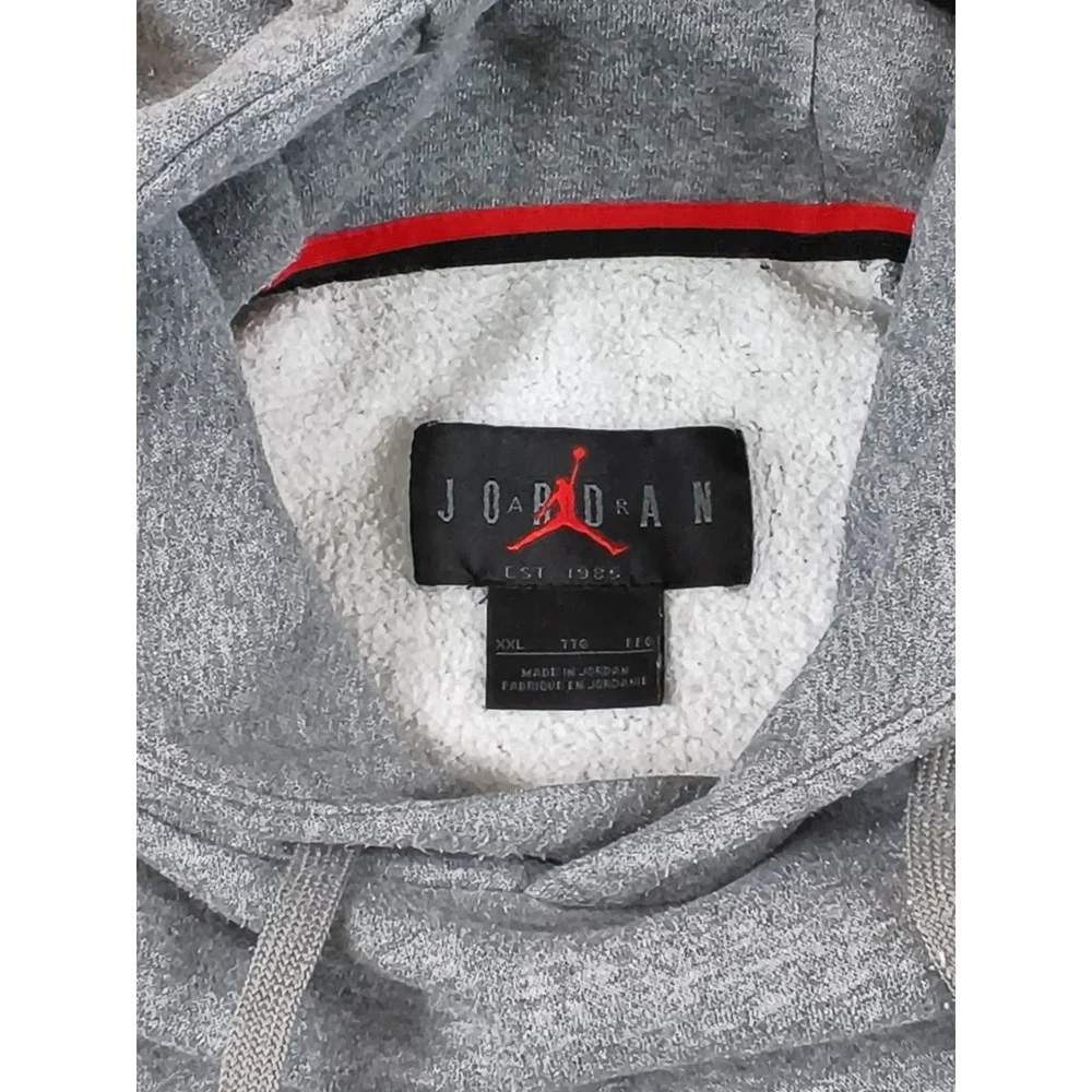 Jordan Jumpman Grey Fleece Hoodie Pullover Athletic Casual Size 2XL